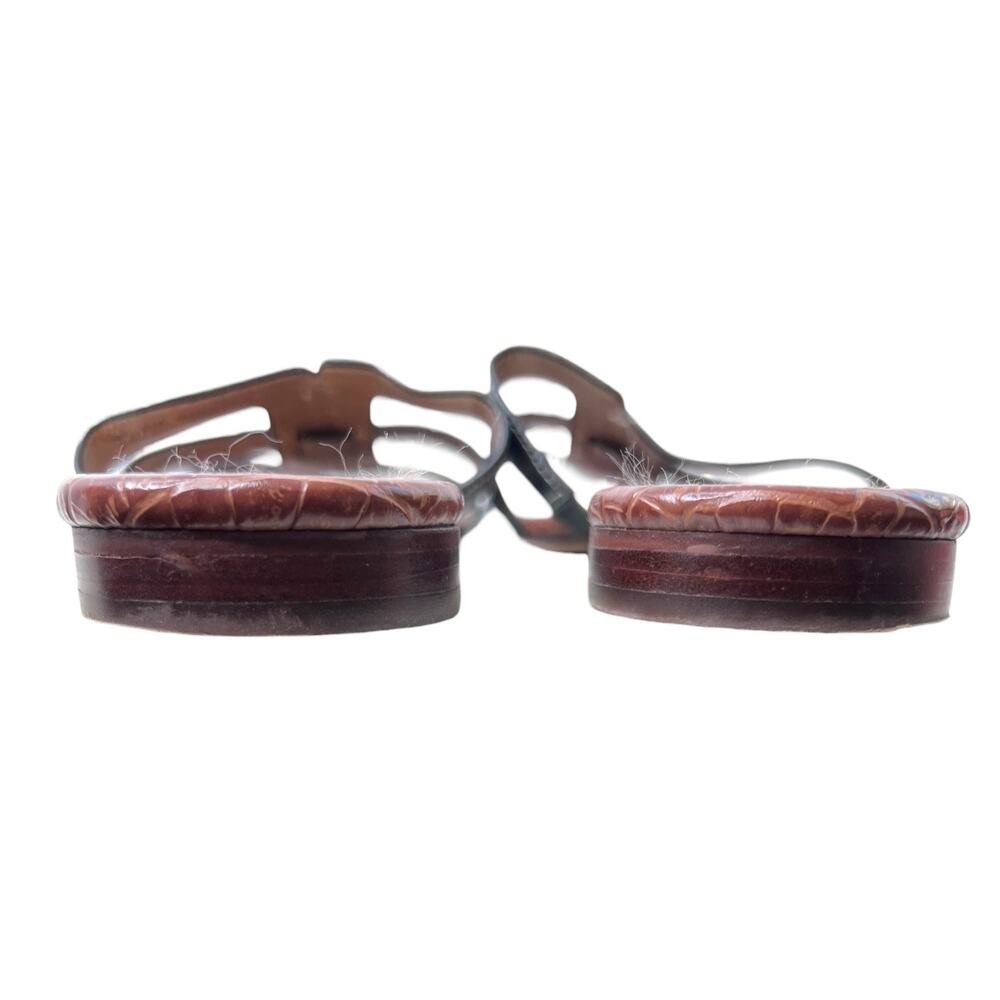 Sam Edelman Berit Cutout Slide Sandal in Black Leather Strappy Casual Summer 9.5 - Picture 12 of 13